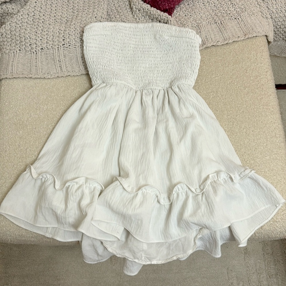 Beginning boutique white mini dress
